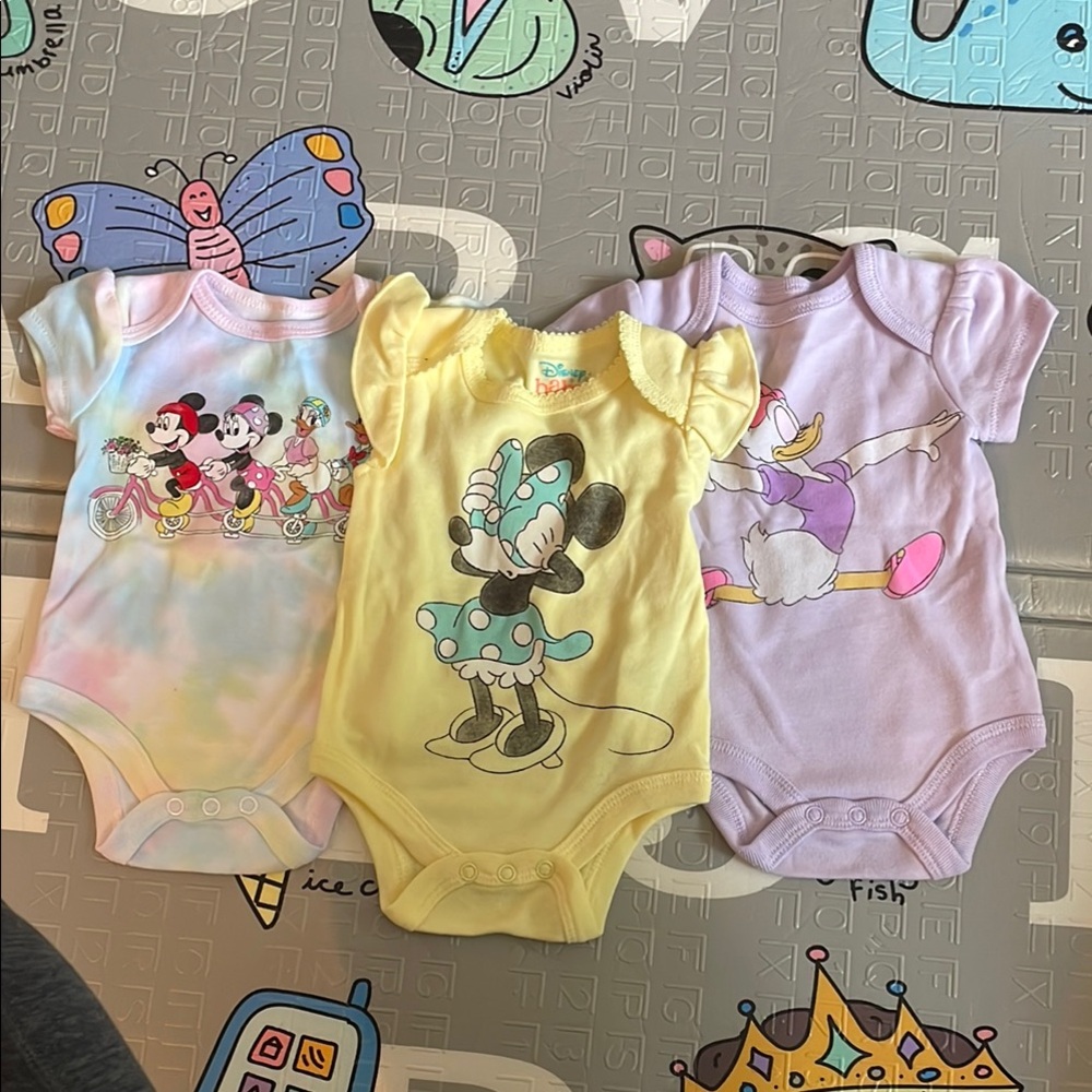 disney baby newborn onesies set of 3